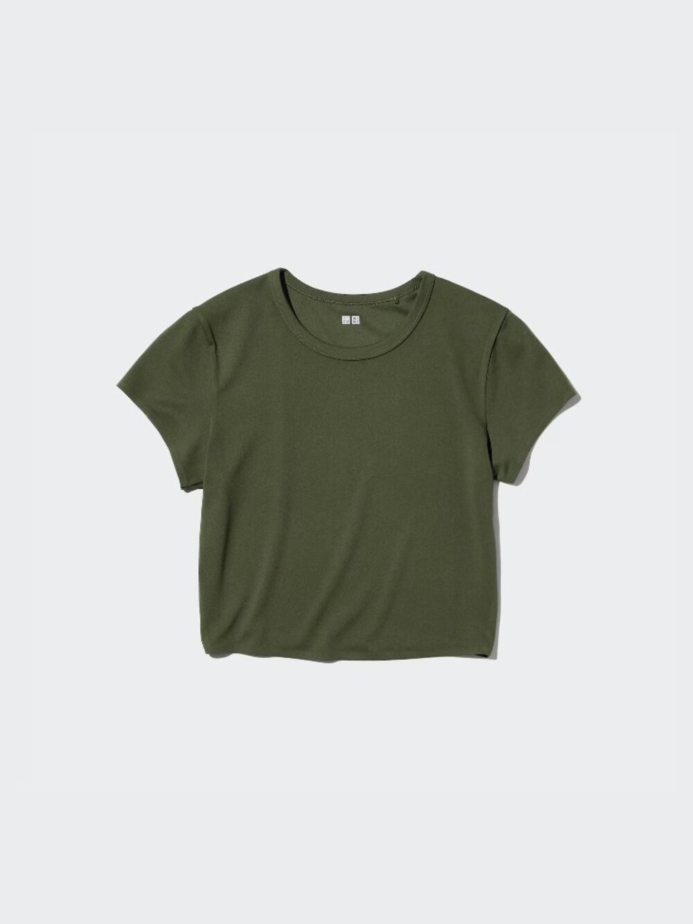 Uniqlo Airism Cropped T-Shirt - Green, Women's Medium